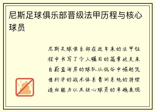 尼斯足球俱乐部晋级法甲历程与核心球员